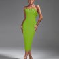 Strapless Pleated Midi Bandage Dress