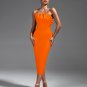 Strapless Pleated Midi Bandage Dress