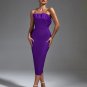 Strapless Pleated Midi Bandage Dress