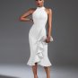 Elegant Ruffle Midi Bandage Dress