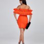 Off Shoulder Azo Mini Bandage Dress