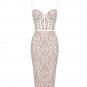 Black Lace Midi Bandage Dress