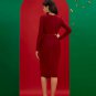 Round Neck Slit Lace Midi Bandage Dress