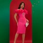 Off Shoulder Feather Trim Bandage Dress