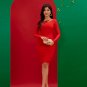Round-neck Sequins Midi Bandage Dress