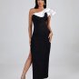 Irregular Ruffled Side Slit Bandage Dress
