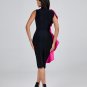 Bowknot Ruffle Midi Bandage Dress