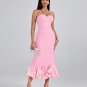 Draped Bottom Flounced Bandage Dress