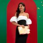Black-white Off Shoulder Bandage Dress
