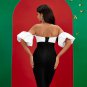 Black-white Off Shoulder Bandage Dress