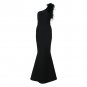 One Shoulder Sleeveless Feather Maxi Bandage Dress