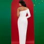 One-Sleeve High Slit Bandage Dress