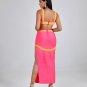 Peach Cutout Maxi Bandage Dress