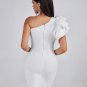Ruffle One Shoulder Mini Bandage Dress