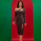 Double Rings Bandage Midi Dress