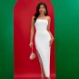 Strapless Drill Chain Midi Bandage Dress