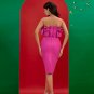 Strapless Ruffle Bandage Midi Tube Dress