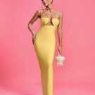 Cutout Open Back Maxi Bandage Dress