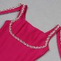 Strappy Sleeveless Rhinestone Over Knee Bandage Dress