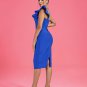 One Shoulder Ruffle Midi Bandage Dress