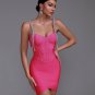 Rhinestone Tassels Mini Bandage Dress