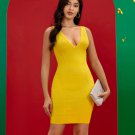 V Neck Bandage Mini Dress