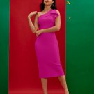 Asymmetric Midi Bandage Dress