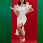 Off Shoulder Tulle Midi Slit Bandage Dress
