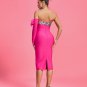 Strapless Sequins Elegant Bow Bandage Dress