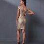 Metallic Bandage Mesh Cocktail Dress