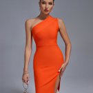 One Shoulder Basic Bandage Dress