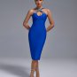 Rhinestone Criss Cross Front Bandage Dress
