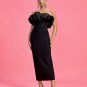 Strapless Satin and Bandage Long dress