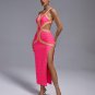 Peach Cutout Maxi Bandage Dress