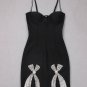 Strappy Diamonds Bandage Mini Dress