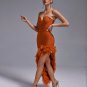 Strapless Feather Trim Bandage Long Dress