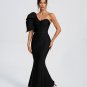 One Shoulder Bowknot Bandage Mermaid Dress