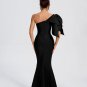 One Shoulder Bowknot Bandage Mermaid Dress