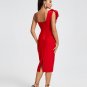 Huge Flowers Bandage Midi Dress