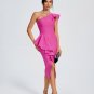 One Shoulder Ruffle Cocktail Bandage Dress