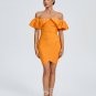 Off Shoulder Ruffle Mini Bandage Dress