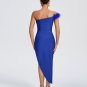 Off Shoulder Feather Trim Bandage Dress