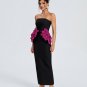 Pleated Ornamented Bandage Long Dress