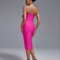 Open Back Feather Midi Bandage Dress