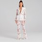 V Neck Long Sleeve Lace Bodycon Set