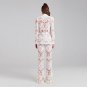 V Neck Long Sleeve Lace Bodycon Set