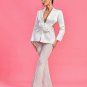 V Neck Cutout Pearl Jacket and Pants Set