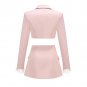 V Neck Long Sleeve High Waist Mini Set