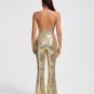 Disco Gold Halter Sequins Jumpsuit