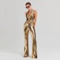 Halter Sleeveless Sequins Jumpsuit